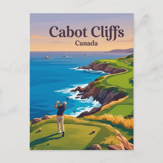 Carte Postale Falaises Cabot Canada (Devant)