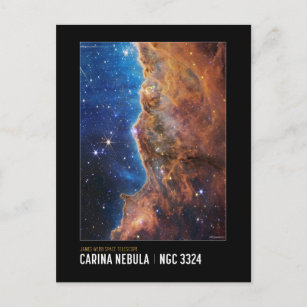 Carte Postale Falaises cosmiques James Webb NASA Espace éducatif
