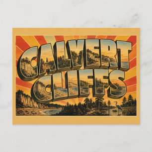 Carte Postale Falaises de Calvert Maryland Forêt de Falaises Fos