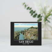 Carte Postale Falaises de coucher de soleil, San Diego CA, Vinta (Debout devant)