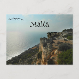 Carte Postale Falaises de Dingli Malte