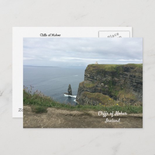 Carte Postale Falaises de Moher en Irlande (Devant / Derrière)