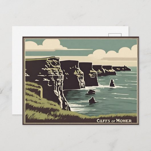 Carte Postale Falaises de Moher Irlande (Devant / Derrière)