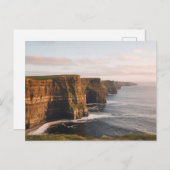 Carte Postale Falaises de Moher, Irlande, Rocher et Mer (Devant / Derrière)
