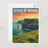 Carte Postale Falaises de Moher Irlande Voyage (Devant / Derrière)