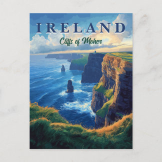 Carte Postale Falaises de Moher Vintage voyage