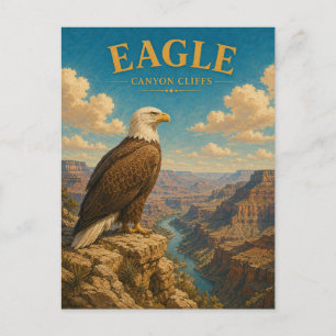 Carte Postale Falaises d'Eagle Canyon Aquarelle GeoSaga