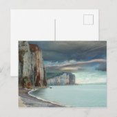 Carte Postale Falaises du paysage marin de Normandie (Devant / Derrière)