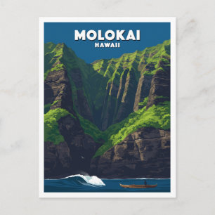 Carte Postale Falaises marines de Molokai, côte d'Halawa à Kalau