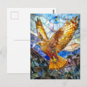 Carte Postale Falcon S'Élevant Sur Le Paysage (Devant / Derrière)