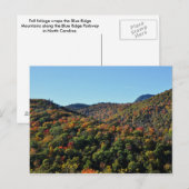 Carte Postale Fall Foliage le long de Blue Ridge Parkway, NC (Devant / Derrière)