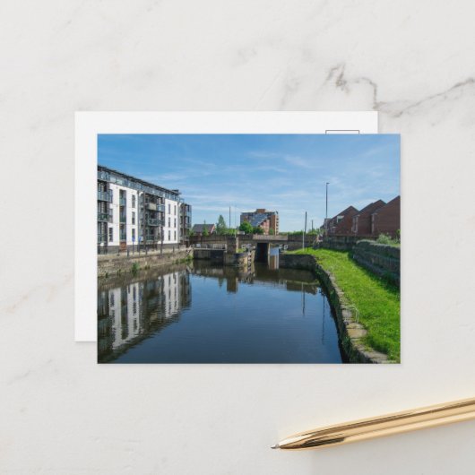 Carte Postale Fall Ings Lock, Wakefield (Devant/Arrière en situation)