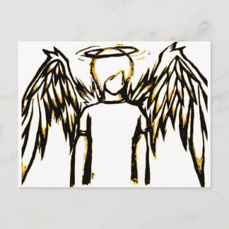Carte Postale Fallen Angel Yellow