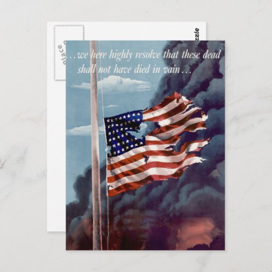 Carte Postale Fallen Mais Pas Oublié (Devant / Derrière)