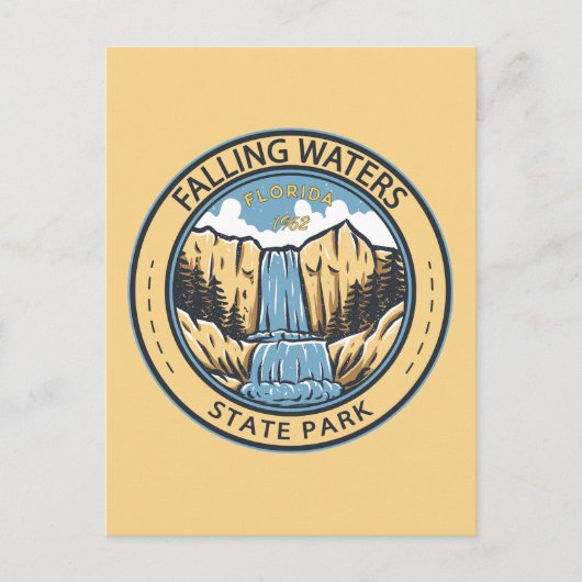 Carte Postale Falling Waters State Park Florida Badge (Devant)