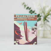 Carte Postale Falls Creek, Northeastern Australia Affiche de ski (Debout devant)