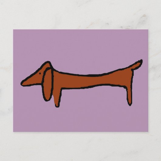 Carte Postale Fameux Dachshund Abstrait (Devant)