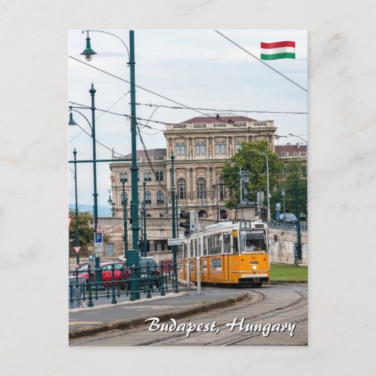 Carte Postale Fameux Tramway deux à Budapest, Hongrie (Devant)