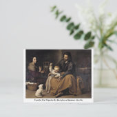 Carte Postale Familia Del Pajarito Par Bartolome Esteban Murillo (Debout devant)