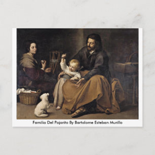 Carte Postale Familia Del Pajarito Par Bartolome Esteban Murillo