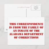 Carte Postale Famille Alabama DoC (Devant / Derrière)