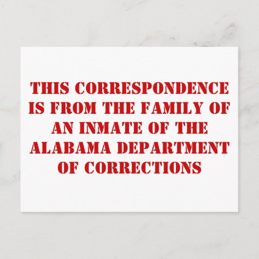 Carte Postale Famille Alabama DoC (Devant)