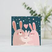Carte postale Famille Bunny Cute (Debout devant)