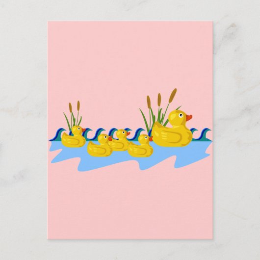 Carte Postale Famille de canards (Devant)