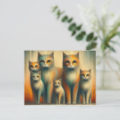 Carte Postale Famille de chats (Debout devant)