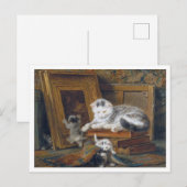 Carte Postale Famille de chats, Henriette Ronner-Knip (Devant / Derrière)