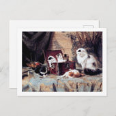 Carte Postale Famille de chats, Henriette Ronner-Knip (Devant / Derrière)