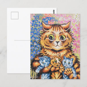 Carte Postale Famille de chats Louis Wain
