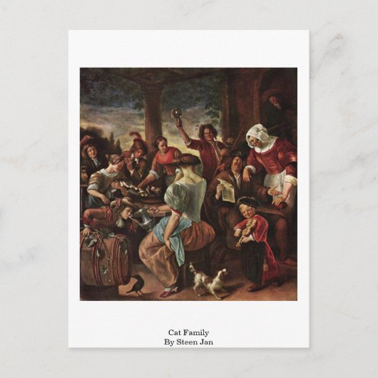 Carte Postale Famille De Chats Par Steen Jan (Devant)