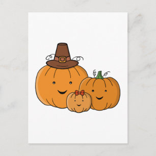 Carte Postale Famille de citrouilles