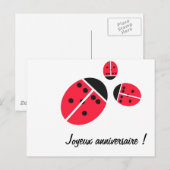 Carte Postale famille de coccinelle (Devant / Derrière)