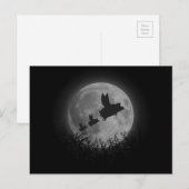Carte Postale famille de cochons volants nocturnes (Devant / Derrière)