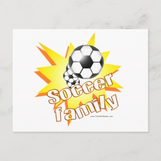 Carte Postale Famille de football (Devant)