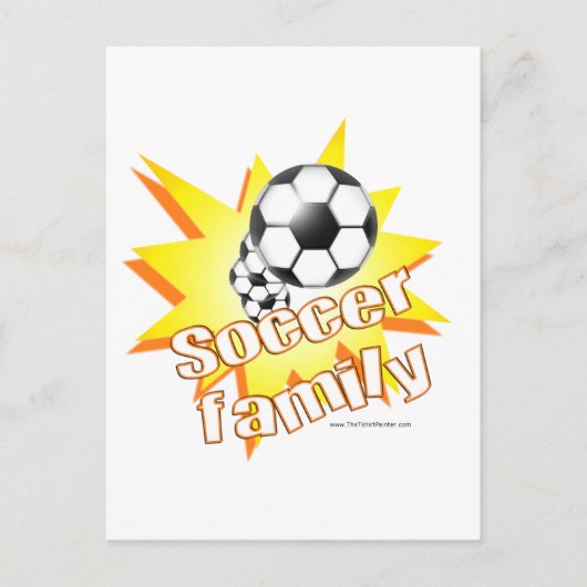Carte Postale Famille de football (Devant)