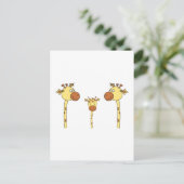 Carte Postale Famille de Giraffes. Dessin. (Debout devant)