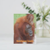 Carte Postale Famille de la forêt tropicale de Kalimantan en Ind (Debout devant)