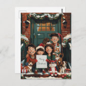Carte Postale Famille de Noël (Devant / Derrière)