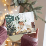 Carte Postale Famille de photos de Noël | Merry Bright | Jour fé<br><div class="desc">Famille de photos de Noël | Merry Bright | Vacances</div>