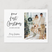 Carte Postale Famille de photos de Noël | Notre premier poste de (Devant)