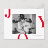 Carte Postale Famille de photos de Noël | Red Joy (Devant)