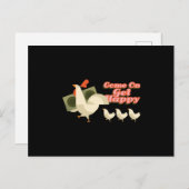 Carte Postale Famille de poulets (Devant / Derrière)