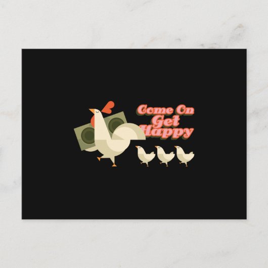 Carte Postale Famille de poulets (Devant)