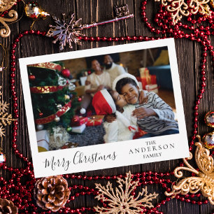 Carte Postale Famille de sapins de Noël personnalisés