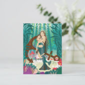 Carte postale Famille de sirènes (brunes) (Debout devant)