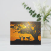 Carte Postale Famille des cerfs (Debout devant)