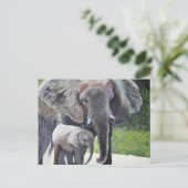 Carte Postale Famille des éléphants (Debout devant)